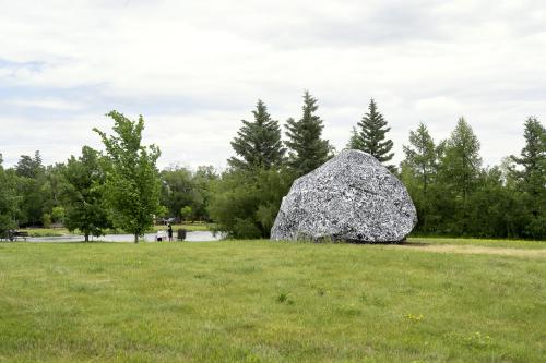 Photo of an art installation at Forestry Farm Park in Saskatoon